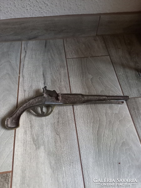 Gorgeous old copper gun wall decoration i. (34X12.5 cm)