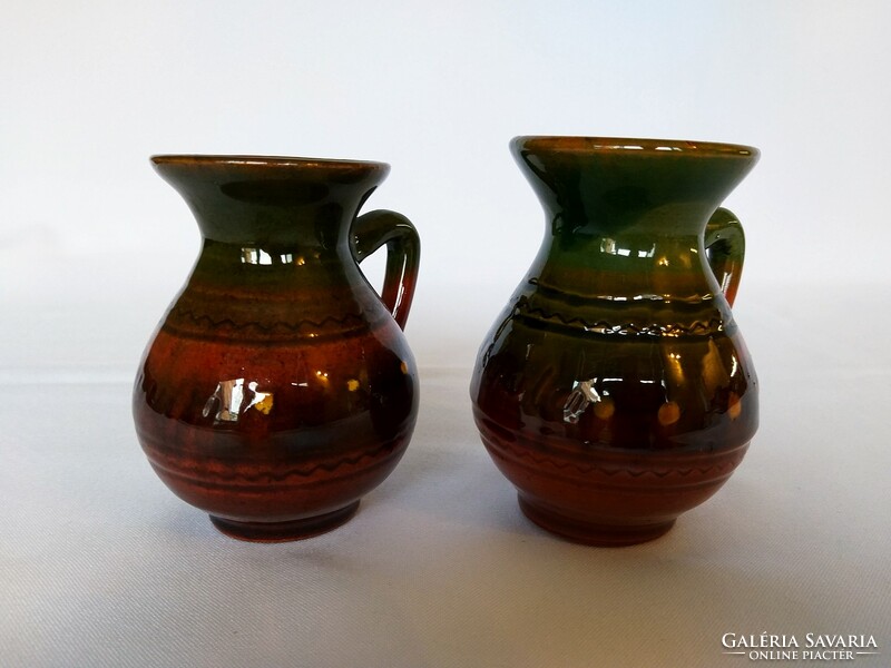 2 pcs. Small handmade ceramic jug