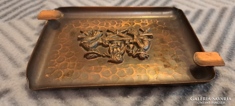 Retro copper ashtray, industrial art ashtray (m4115)