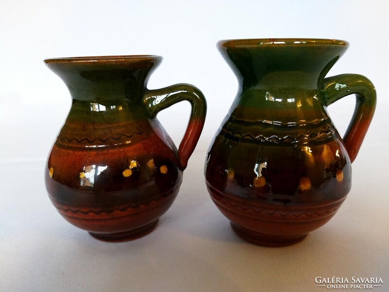 2 pcs. Small handmade ceramic jug