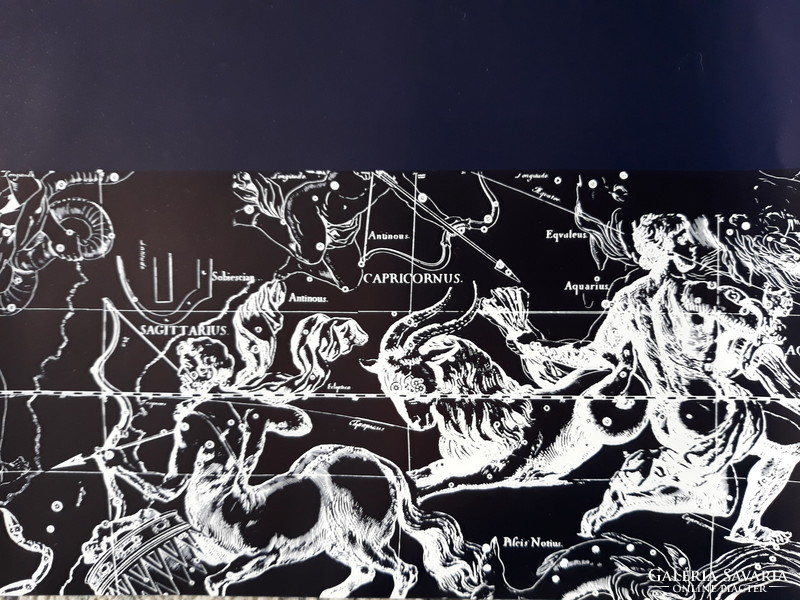 Csillagképek, zodiákusok ábrázolása, nagyméretű poszter (95 x 68 cm)