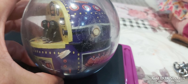Régi ritka lemezárugyári kozmo globusz