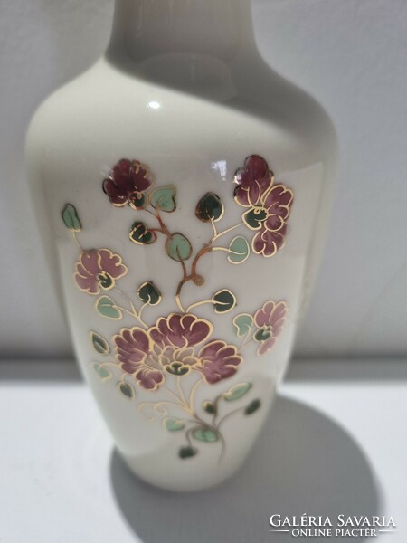 Dekoratív jelzett virágos Zsolnay váza - 01667