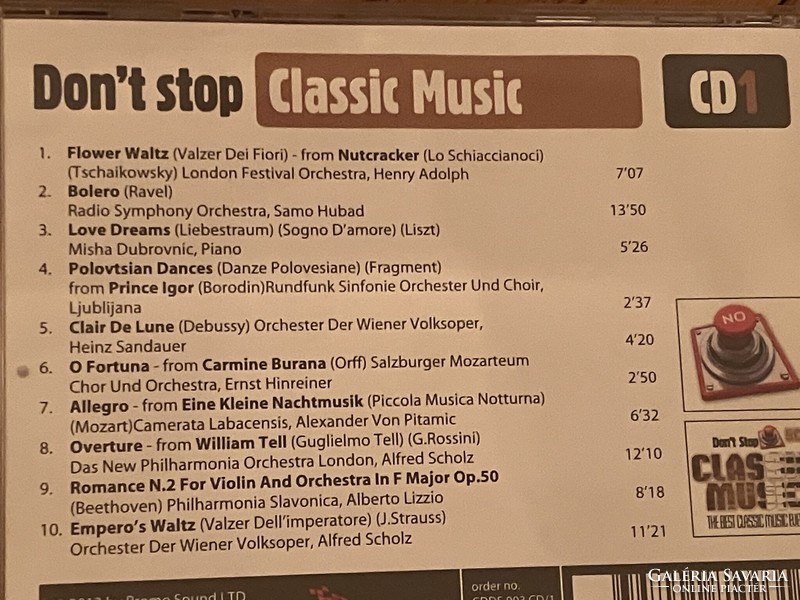 Classic music selection 5 cds in one - don't stop classic music the best classic music ever