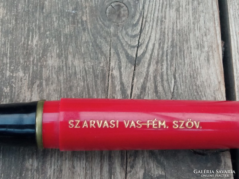 Huge retro Szarvas iron and metal industry cooperative advertising pen