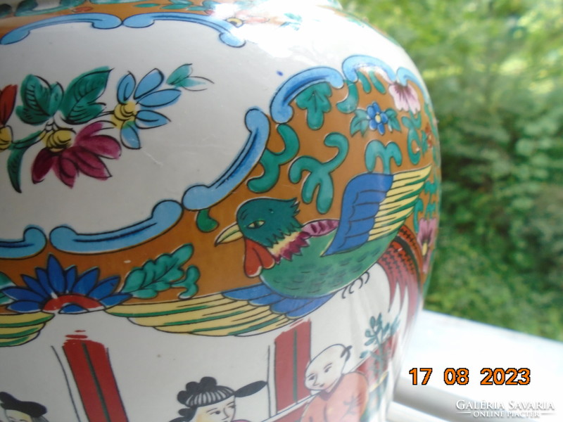 Tongzhi Chinese vase marked with handwritten characters with pictures of life, mandarin ducks, flower patterns 43 cm