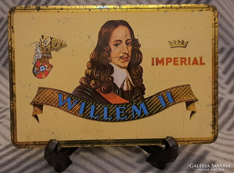 Old cigar metal box, tobacco tin box (m4117)