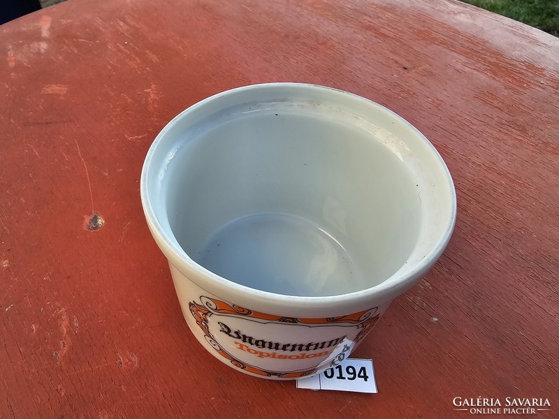 X0194 unguentum topisolon apothecary porcelain cream jar 9 cm