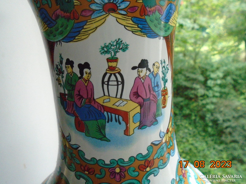 Tongzhi Chinese vase marked with handwritten characters with pictures of life, mandarin ducks, flower patterns 43 cm