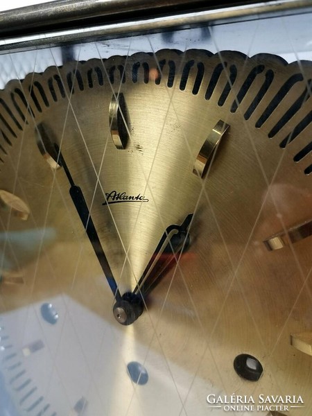 Mid-Century Modern asztali óra, kandalló óra , Ausztria Atlanta 1950s. - 3015