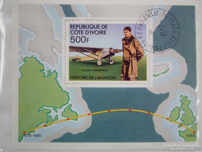1977. Elefántcsontpart, Lindbergh átrepülte az óceánt blokk -o- CTO