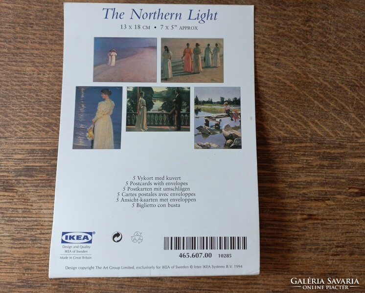 Vintage IKEA művészeti képeslapok The Northern Light