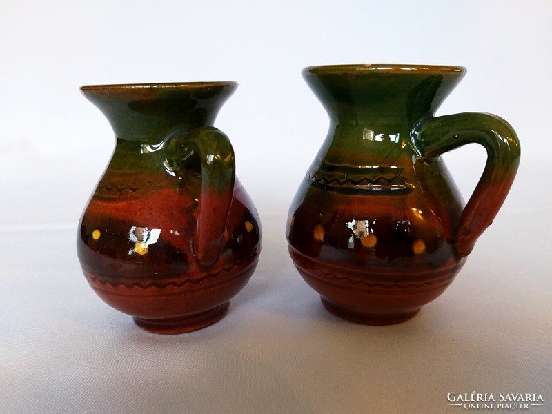 2 pcs. Small handmade ceramic jug