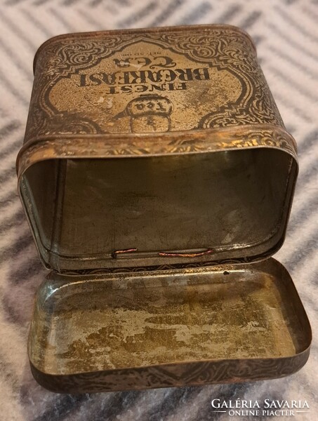 Antik teás fém doboz, pléh doboz (M4116)