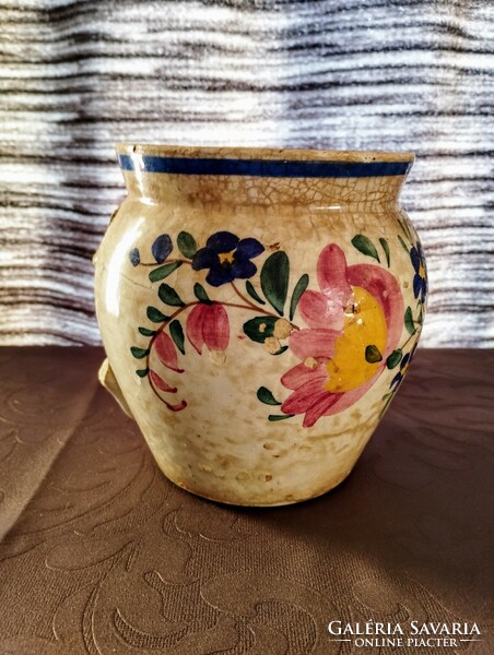 Antique folk floral ceramic silk