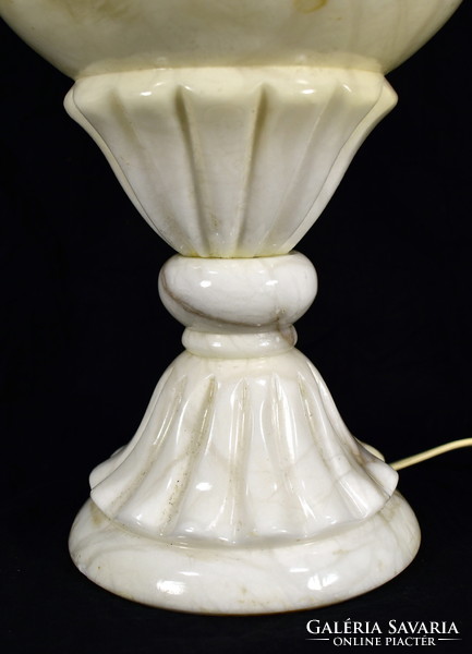 Decorative and very heavy marble stone lamp!