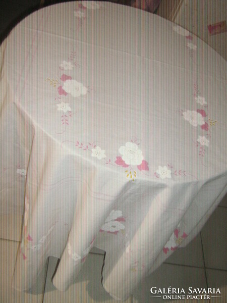 A charming pastel floral tablecloth