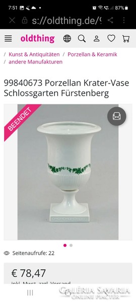 Fürstenberg crater vase