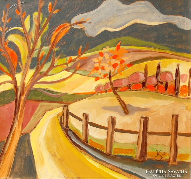 K.S.: Autumn mood, 2007 - oil painting, framed by the artist