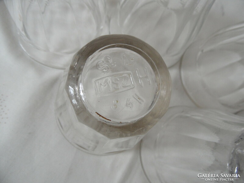 Régebbi hőálló üveg kávés pohár ( 6 db. )