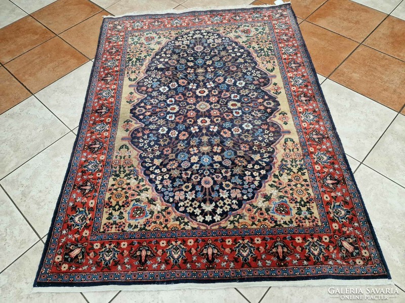 Original Herke hand-knotted 111x153 cm wool Persian carpet bfz454