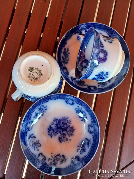 Antique Copeland faience tea set 2 sets - damaged! Vintage