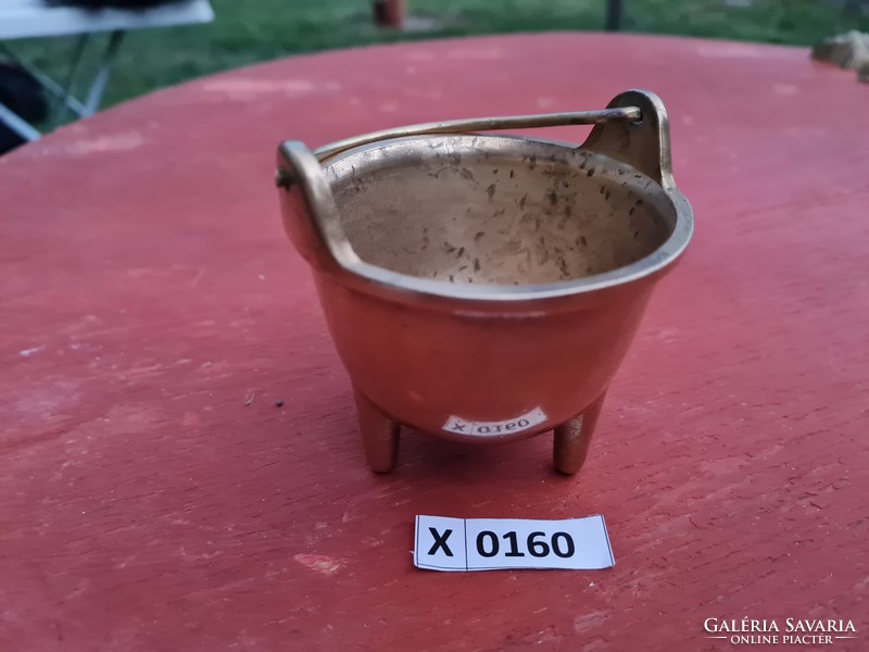 X0160 copper mini cauldron 8x8 cm