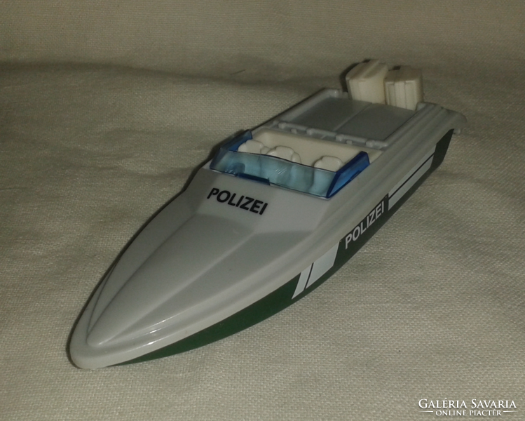Retro police motorboat model (plastic)