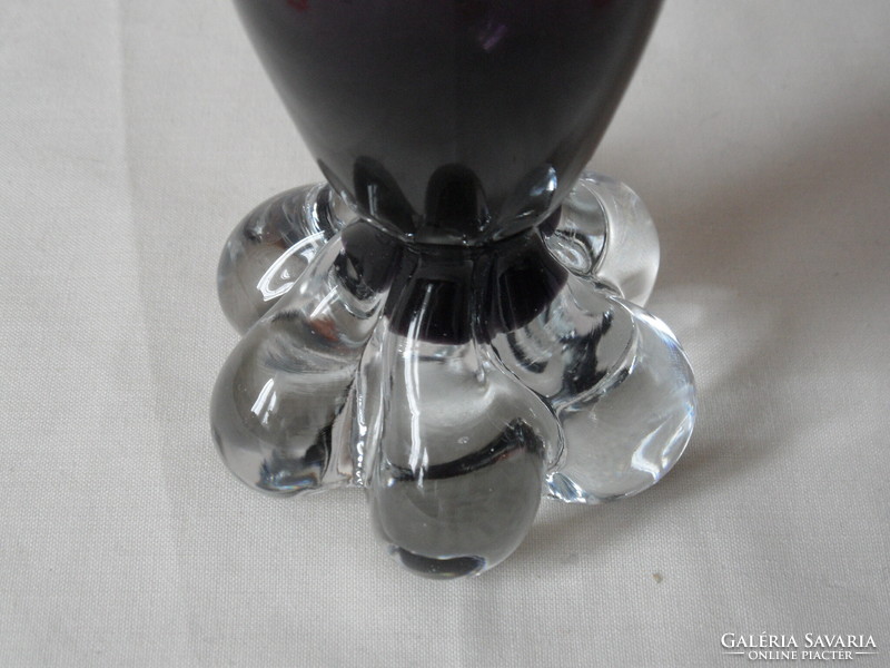 Purple cast glass vase