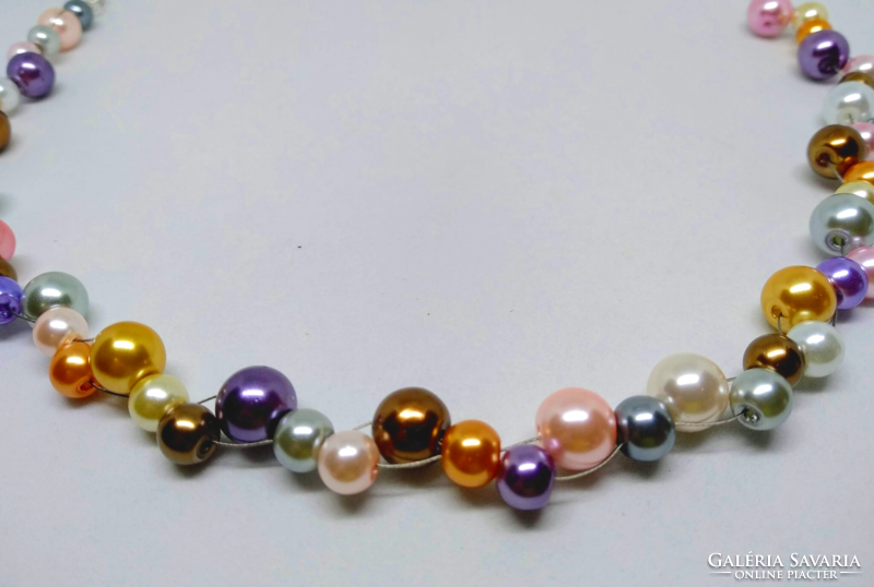 Colored glass tekla pearl necklace 248