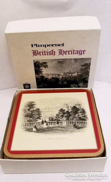 Vitange beer glass coaster set in original box from England