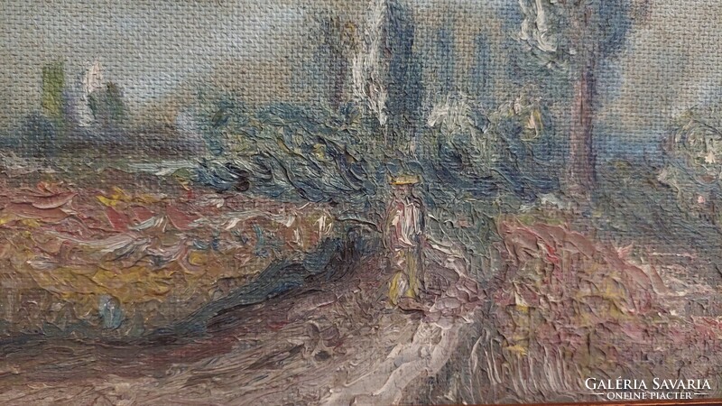 Lobosóczki József olaj-farost festmény