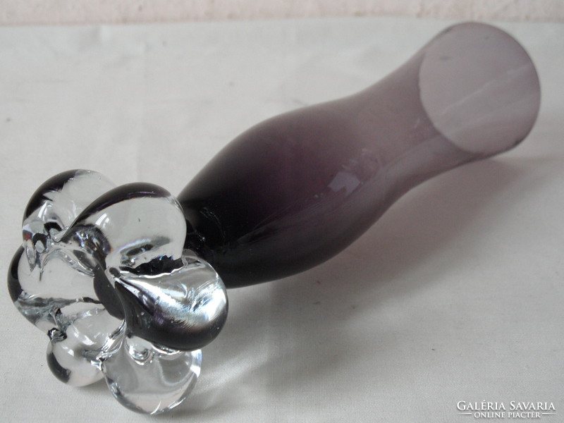 Purple cast glass vase
