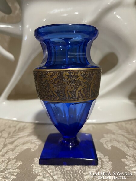 Extrém ritka Moser Kobaltkék váza