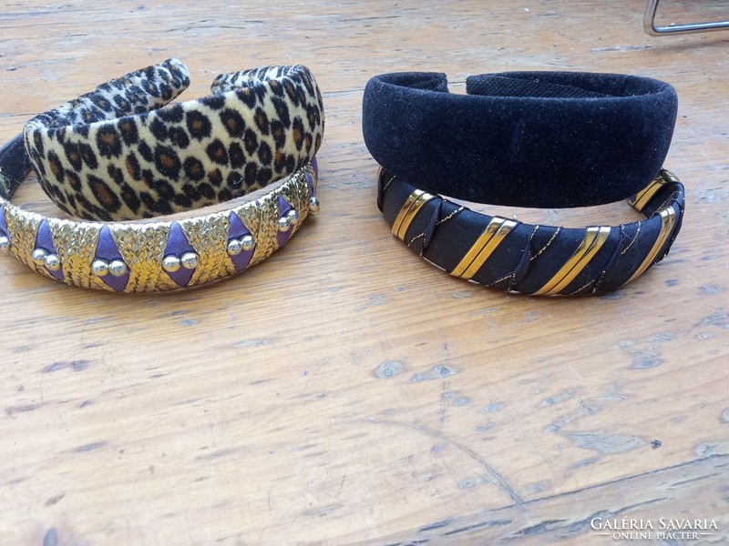 4 Pieces retro textile coated headband