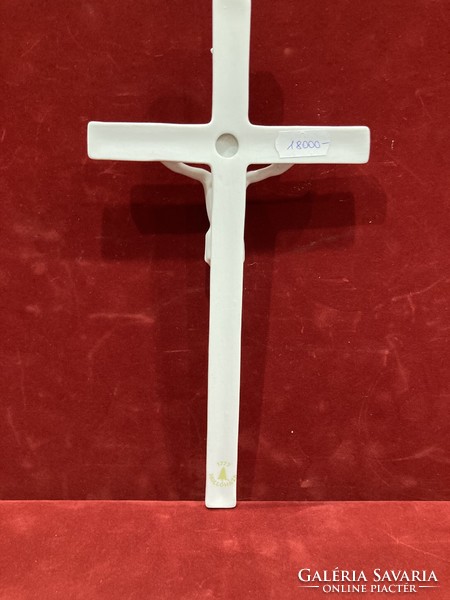 Porcelain crucifix from Höllóháza