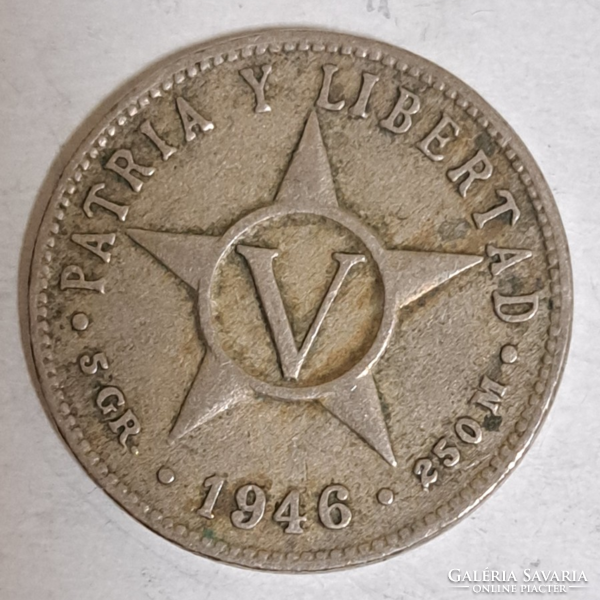 1946 Kuba 5 centavo (554)