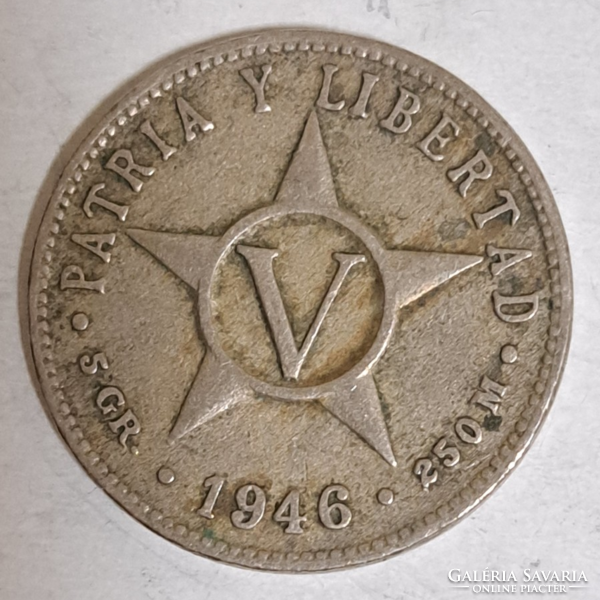 1946 Cuba 5 centavos (554)