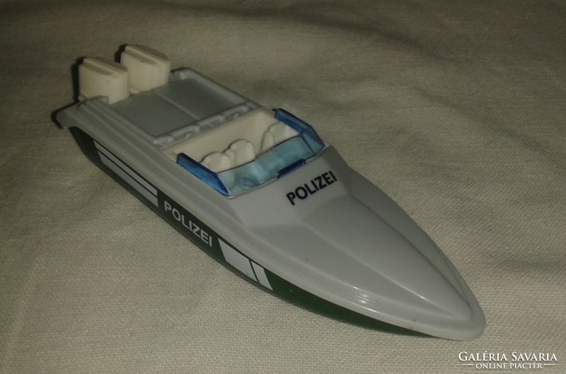 Retro police motorboat model (plastic)