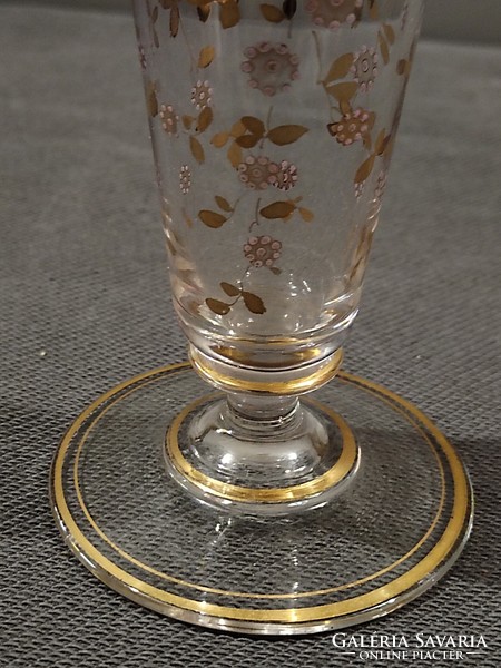 20cm antique moser gilded goblet, vase
