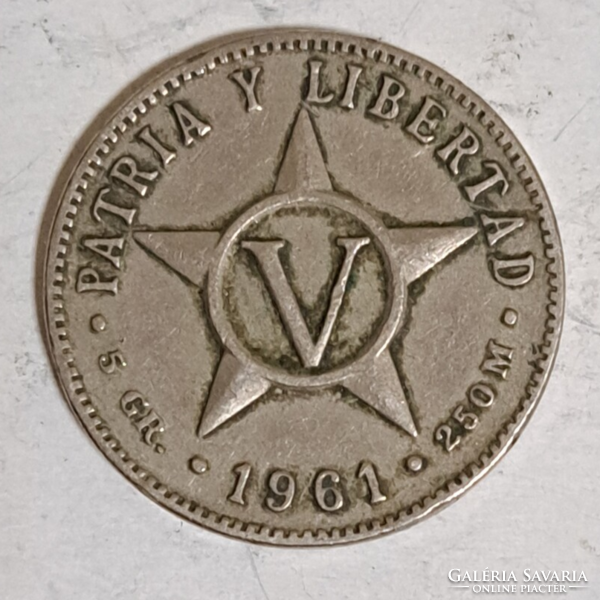 1961 Cuba 5 centavos (627)