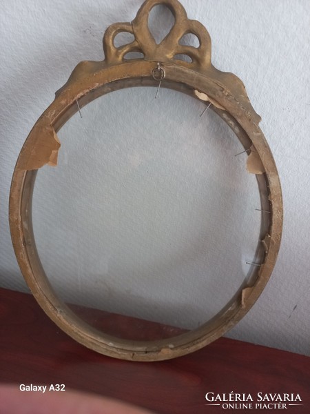 Oval antique picture frame gold-plated!