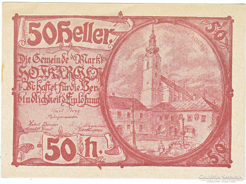 Osztrák szükségpénjz 50 Osztrák-Magyar heller 1920