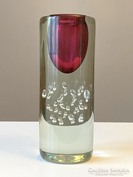 Jaroslav svoboda bohemian glass bubble multi-layer retro design glass vase