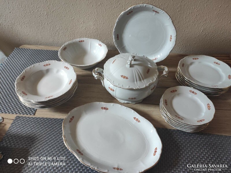 Zsolnay dinner set for 6, 23 pieces