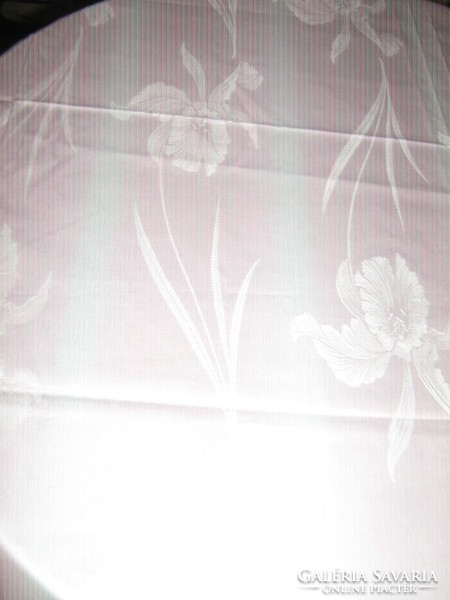 Beautiful pink lily damask tablecloth