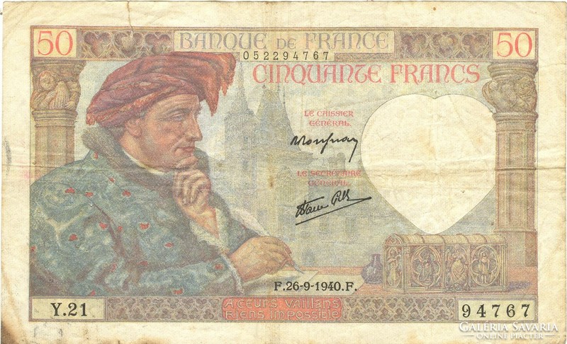 50 Francs 1940 France