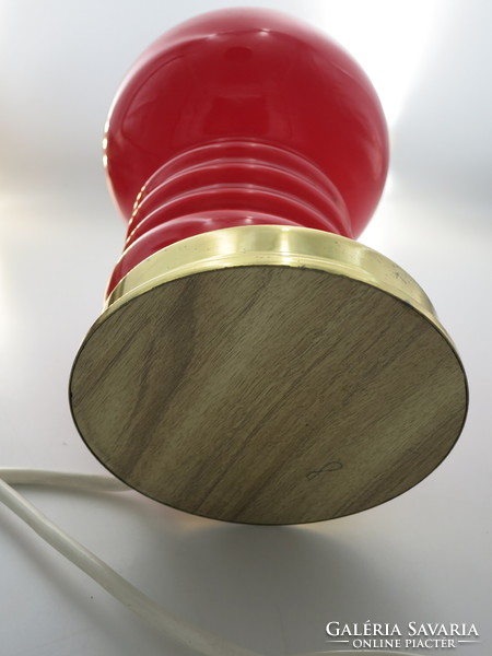 Mid-century space age red glass design lamp