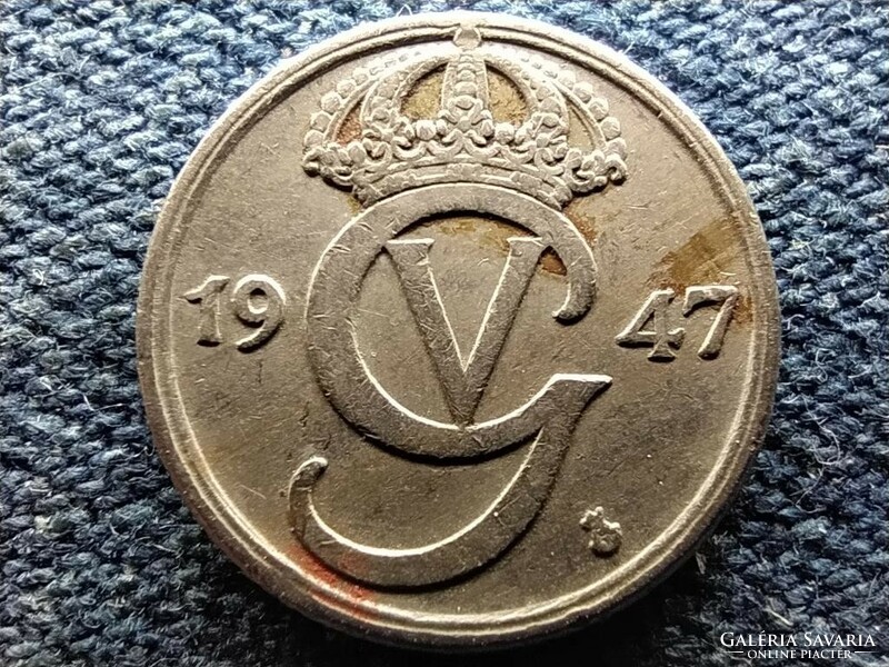Svédország V. Gusztáv (1907-1950) 25 Öre 1947 TS (id66670)