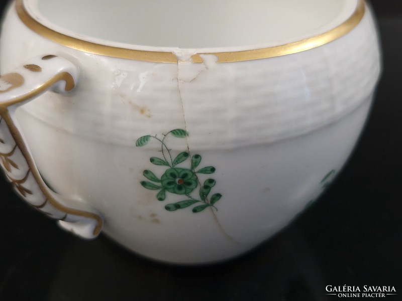 Herend green appony pattern sugar bowl